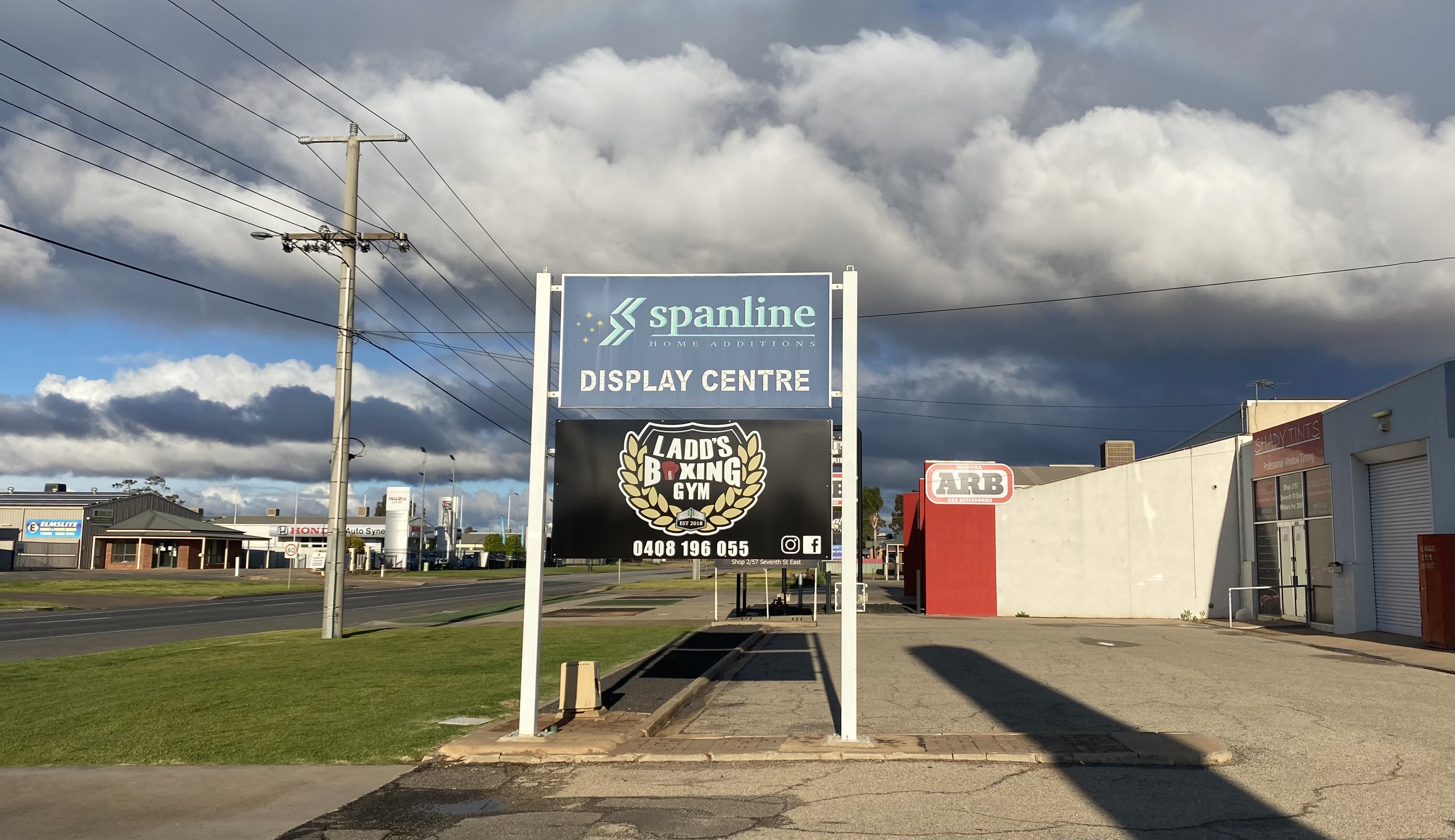 Ladd's Boxing Gym sign
